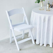 White Resin Padded Chairs