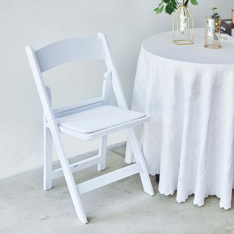 White Resin Padded Chairs